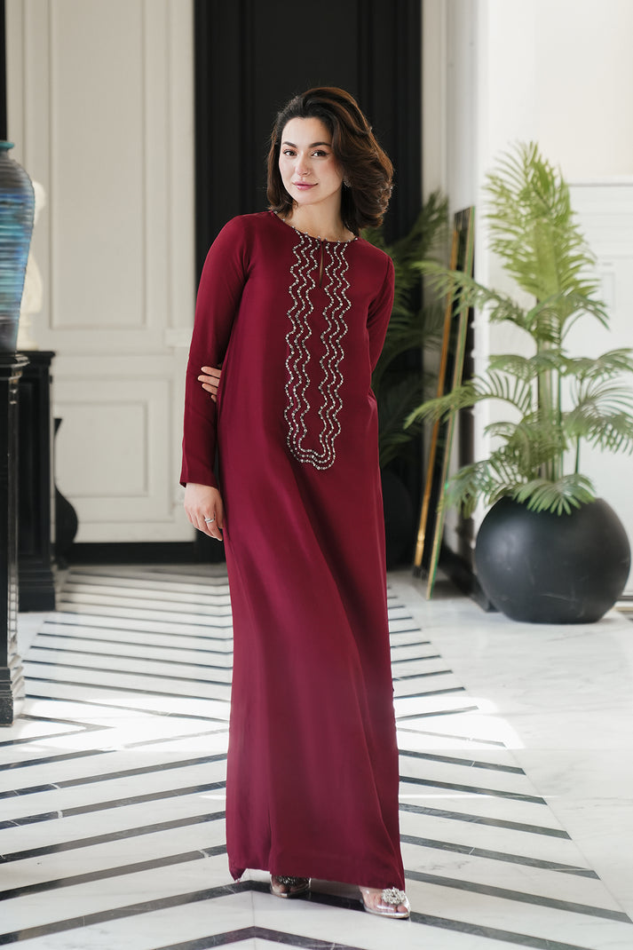 LULUSAR LUXURY SILK EMBROIDERED - 3 PC UNSTITCHED