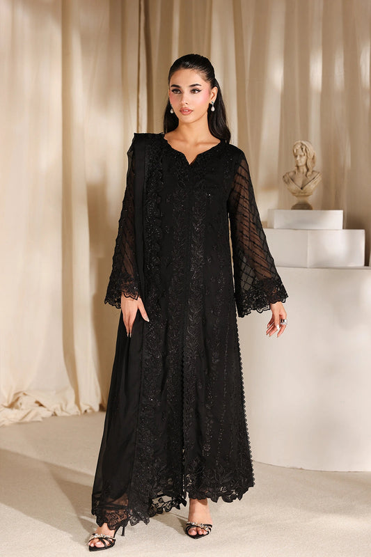 AZURE LUXURY EMBROIDERED CHIFFON - 3 PC UNSTITCHED