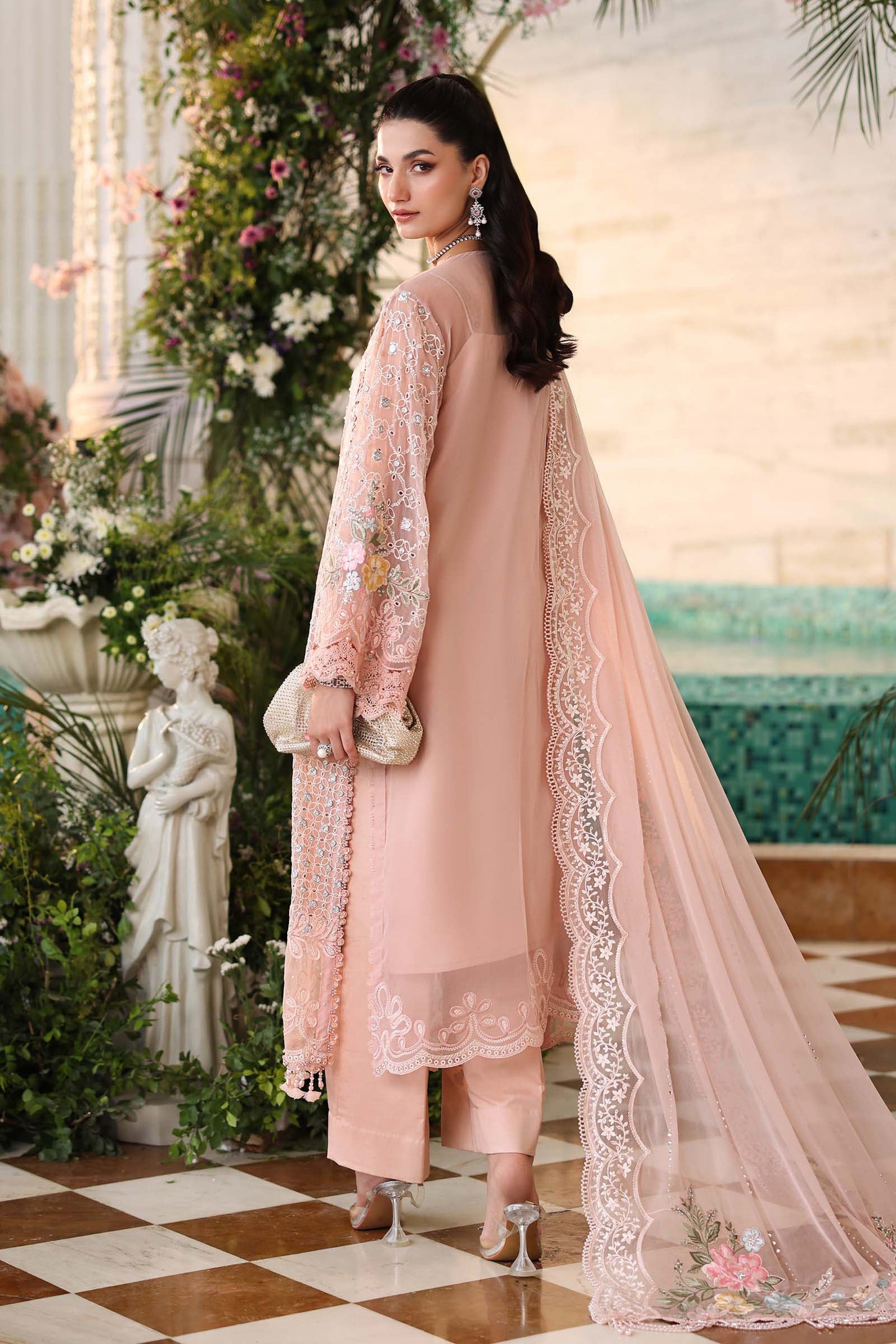 MARIA B LUXURY EMBROIDERED CHIFFON - 3 PC UNSTITCHED