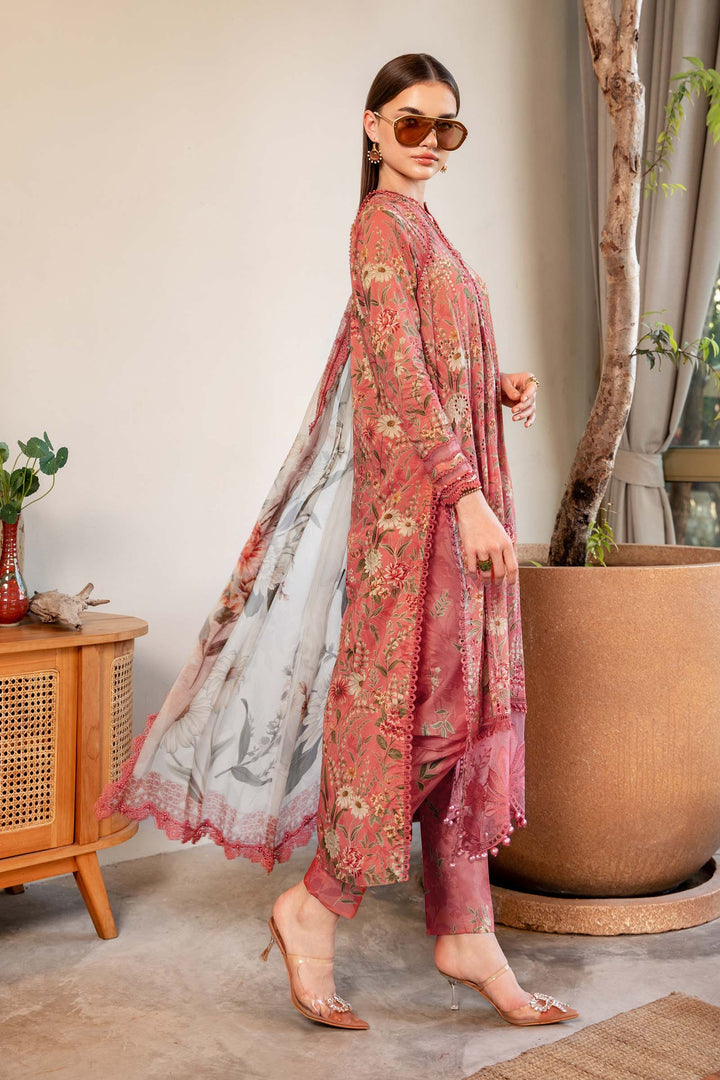 MARIA B FORMALS PRINTED EMBROIDERED CHIKANKARI LAWN - 3 PC UNSTITCHED