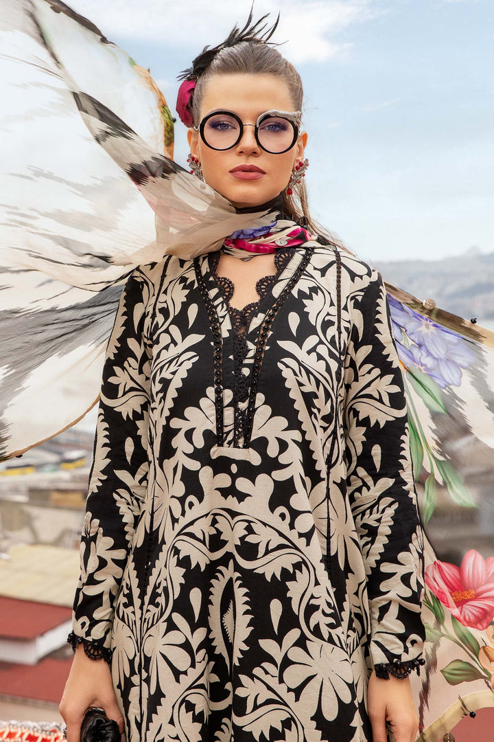MARIA B FORMALS PRINTED EMBROIDERED LAWN - 3 PC UNSTITCHED