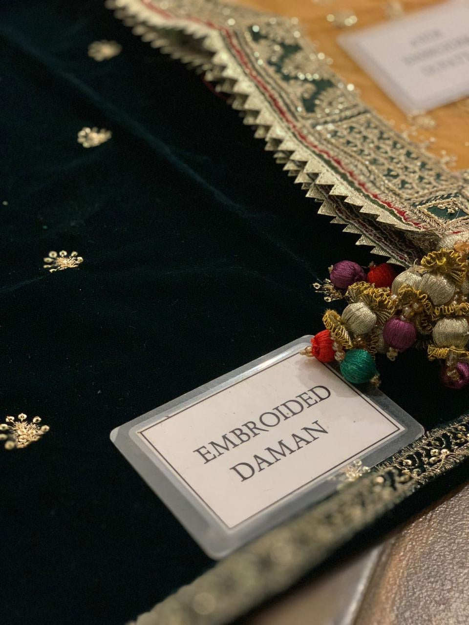 JAZMIN EMBROIDERED VELVET - 3 PC UNSTITCHED