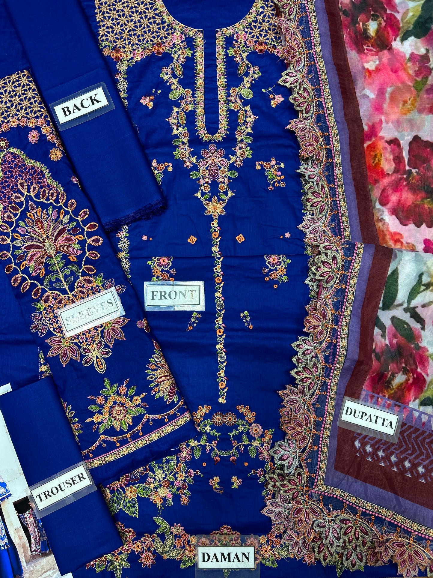 HUSSAIN REHAR LUXURY EMBROIDERED LAWN - 3 PC UNSTITCHED