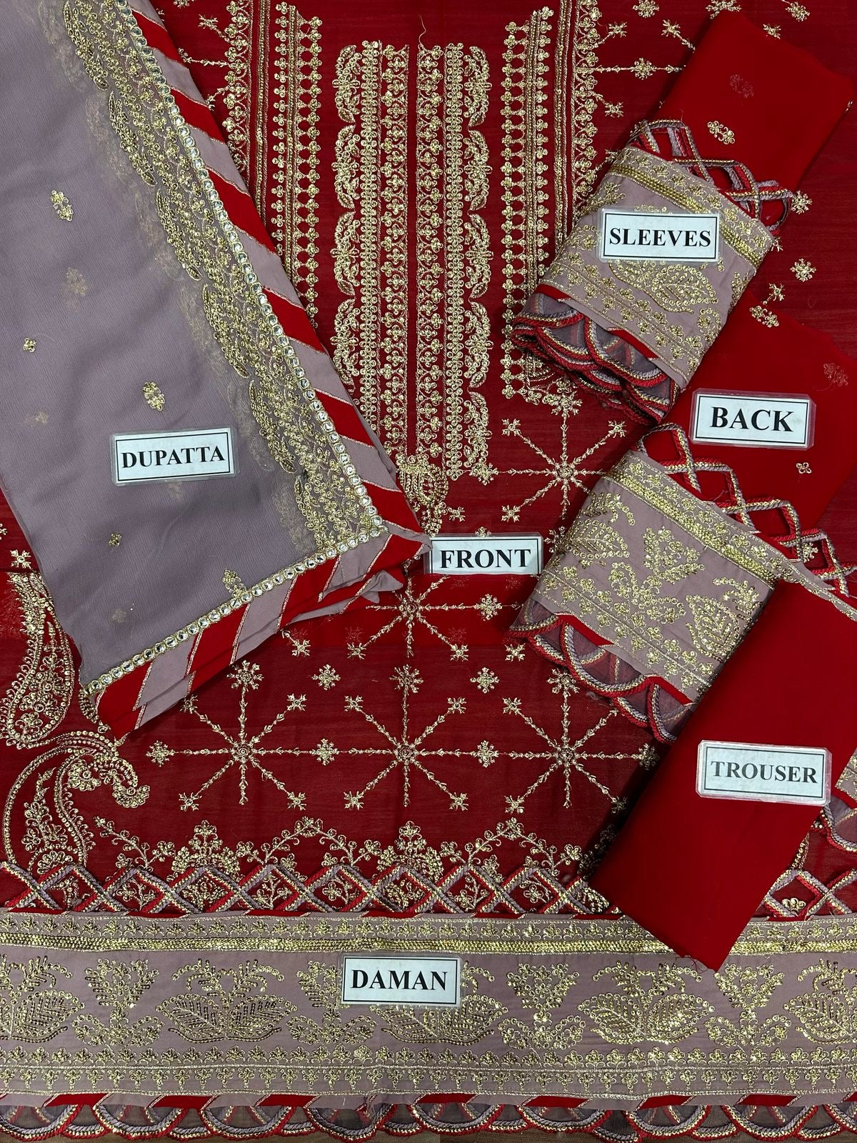 ASIM JOFA EMBROIDERED SEMI PURE CHIFFON - 3 PC UNSTITCHED