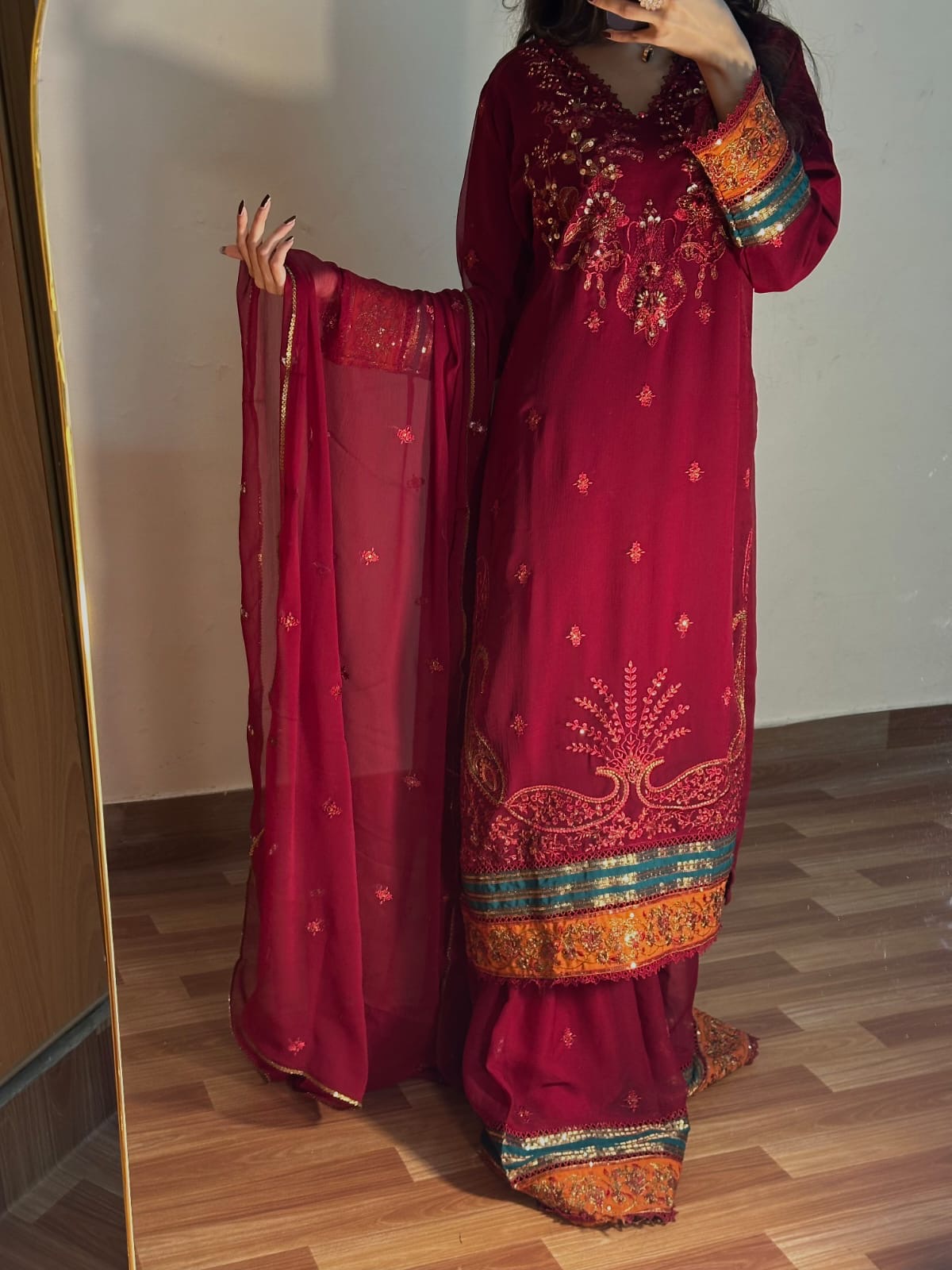 HOORAIN’S PRET LUXURY CHIFFON EMBROIDERED - 3 PC STITCHED