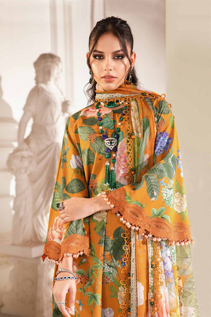 MARIA B FORMALS PRINTED EMBROIDERED LAWN - 3 PC UNSTITCHED