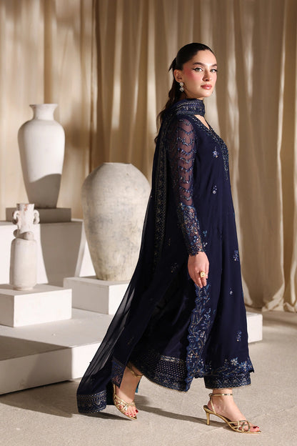 AZURE EMBROIDERED CHIFFON - 3 PC UNSTITCHED