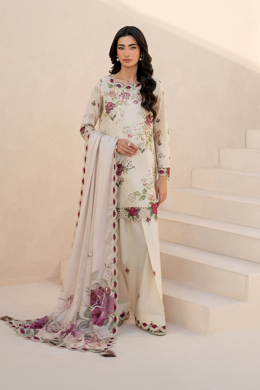 IZNIK EMBROIDERED LAWN - 3 PC UNSTITCHED