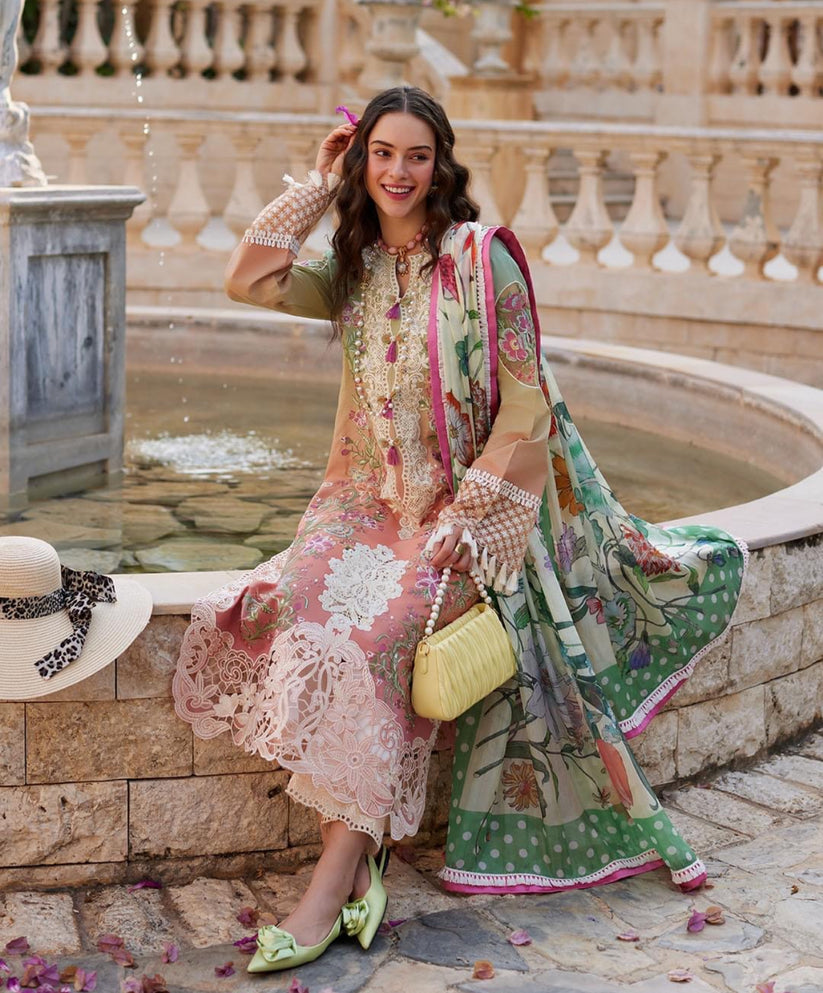 MUSHQ EMBROIDERED CHIKANKARI LAWN - 3 PC UNSTITCHED