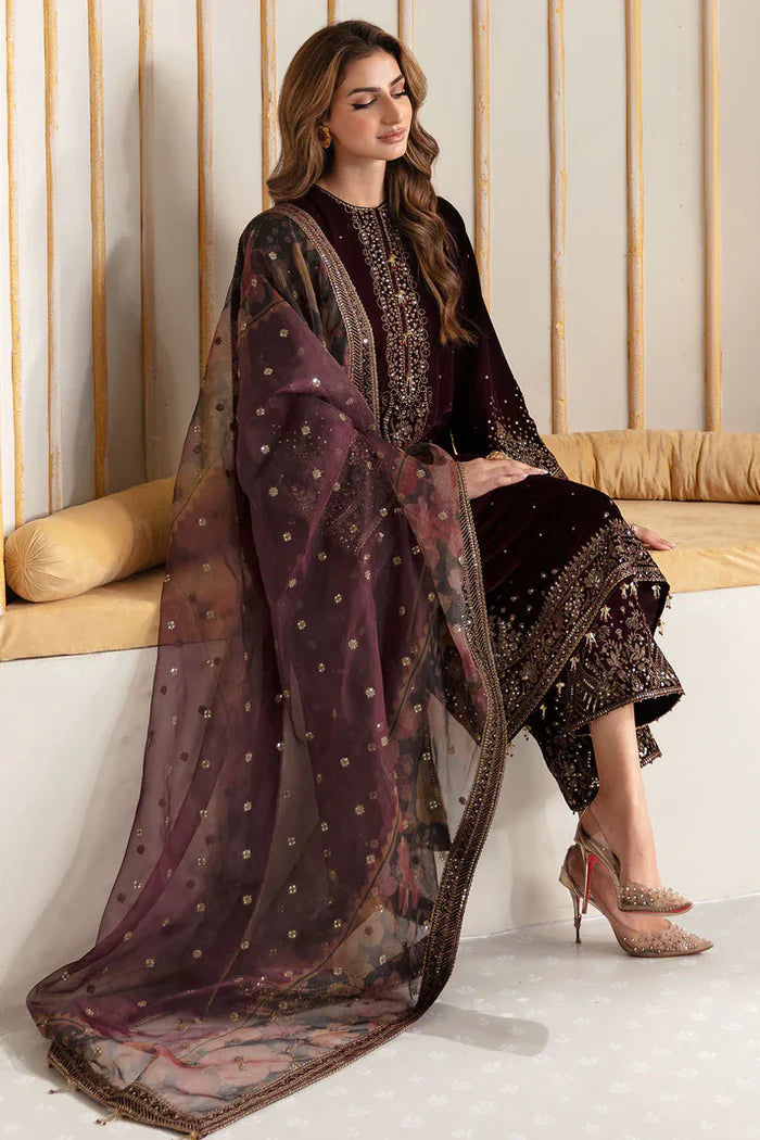 JAZMIN EMBROIDERED VELVET FORMAL 3 PIECES UNSTITCHED