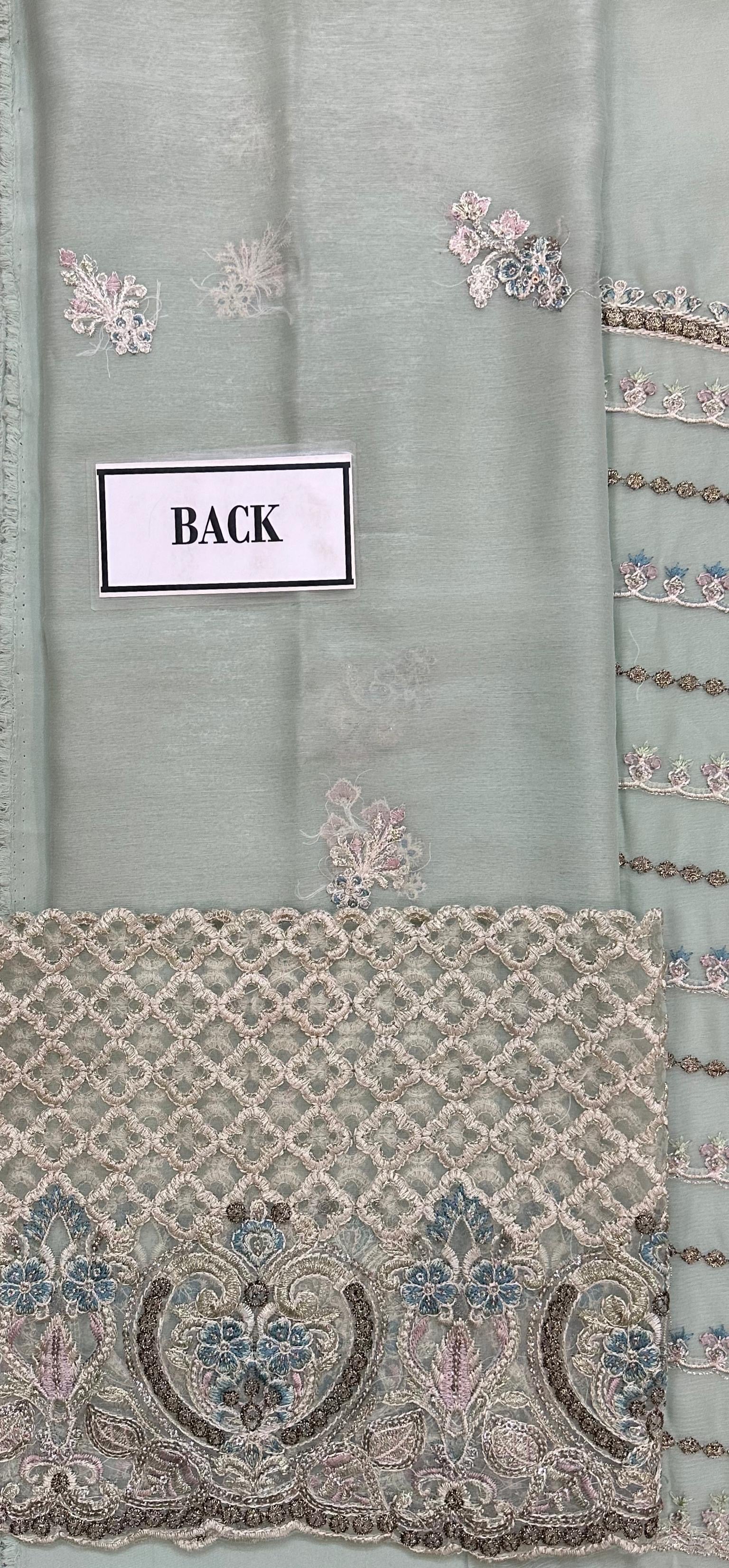 IMROZIA LUXURY EMBROIDERED SEMI PURE CHIFFON - 3 PC UNSTITCHED