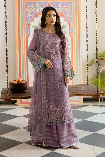 RAMSHA LUXURY EMBROIDERED SEMI PURE CHIFFON - 3 PC UNSTITCHED