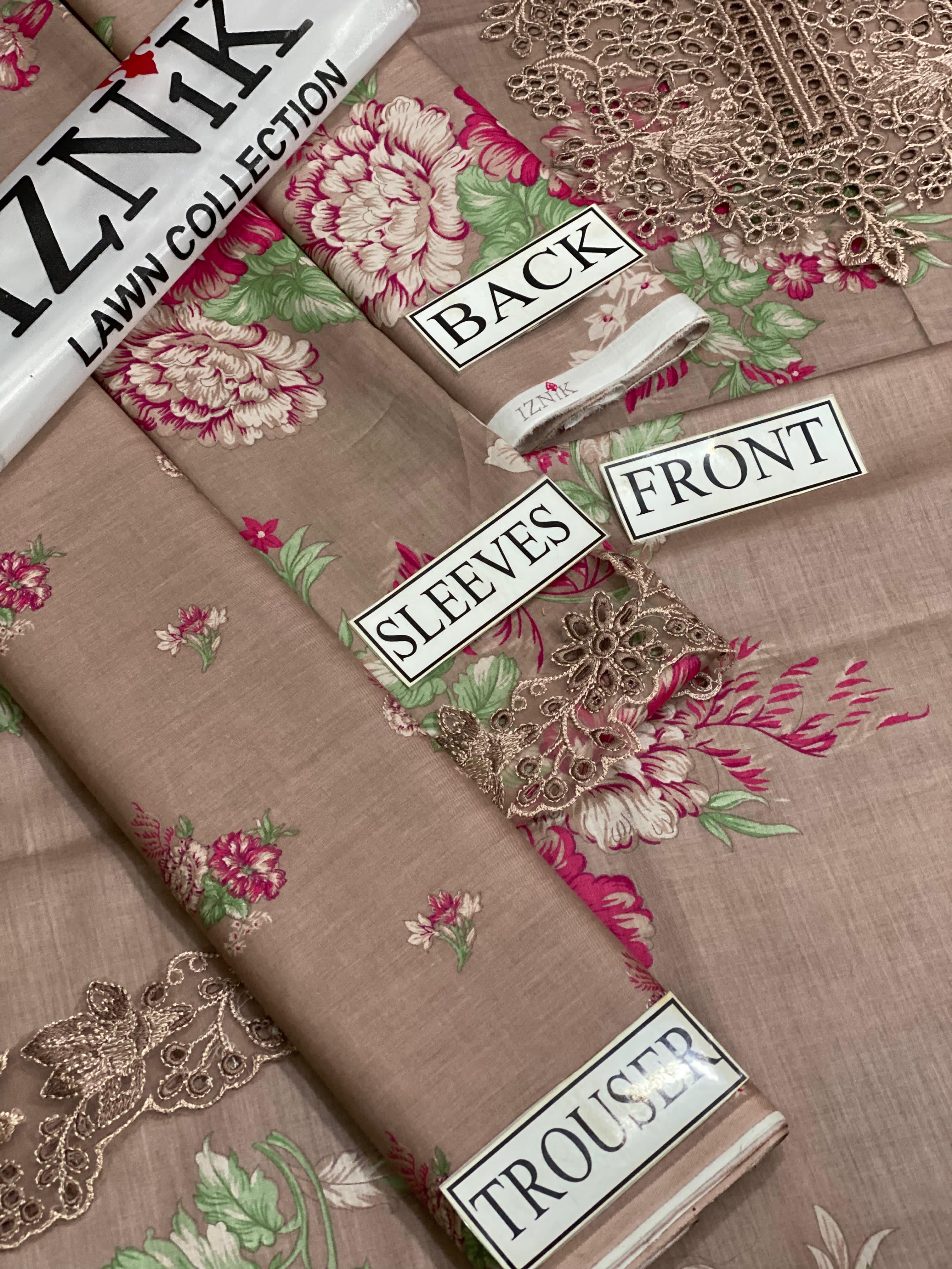 IZNIK FORMALS PRINTED EMBROIDERED LAWN - 3 PC UNSTITCHED