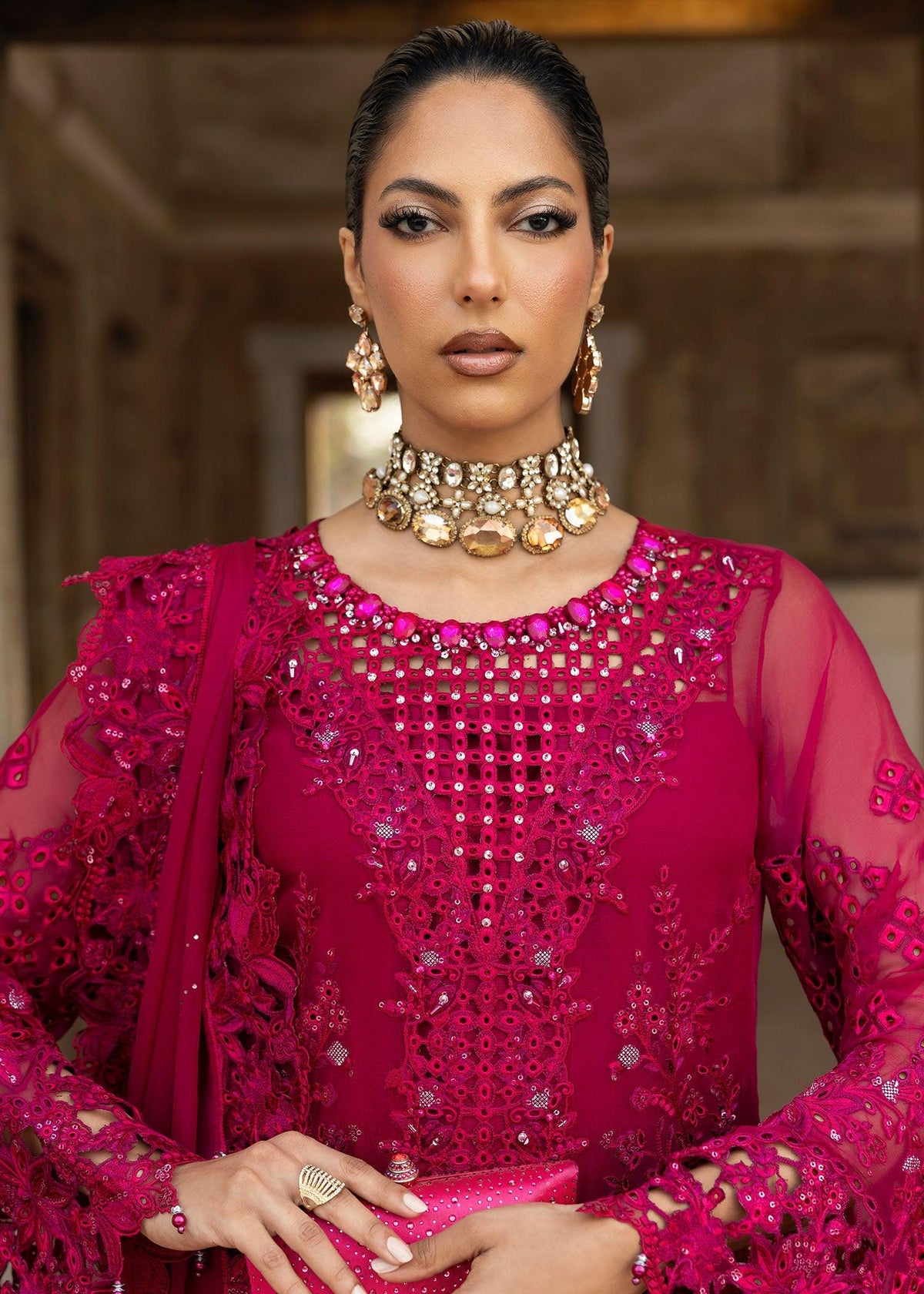 SARDINIA LUXURY EMBROIDERED CHIFFON - 3 PC UNSTITCHED