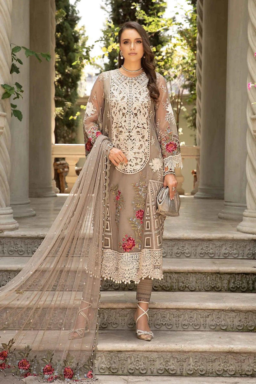 MARIA B LUXURY EMBROIDERED LAWN - 3 PC UNSTITCHED