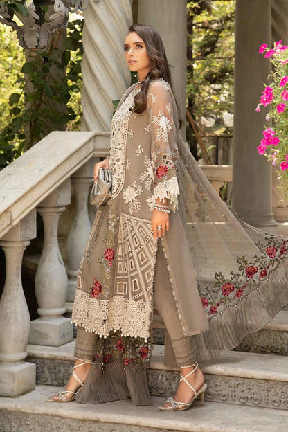 MARIA B LUXURY EMBROIDERED LAWN - 3 PC UNSTITCHED