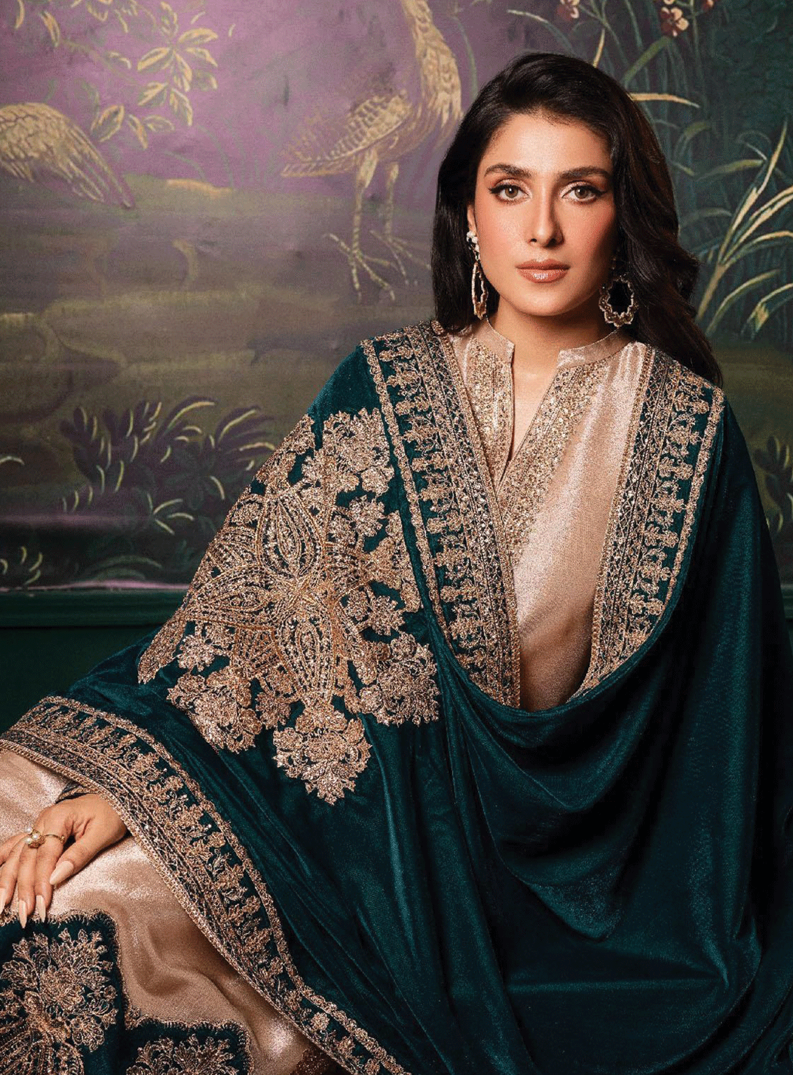 ZAINAB CHOTTANI EMBROIDERED MYSOORI VELVET - 3 PC UNSTITCHED