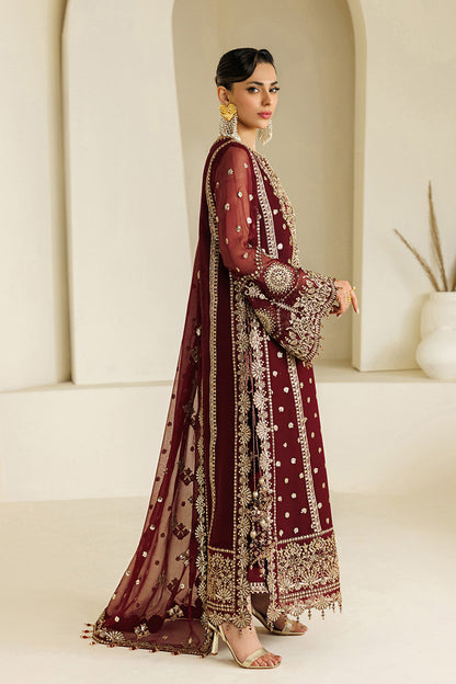 ALIZEH WEDDING EMBROIDERED CHIFFON DRESS - 3 PC UNSTITCHED