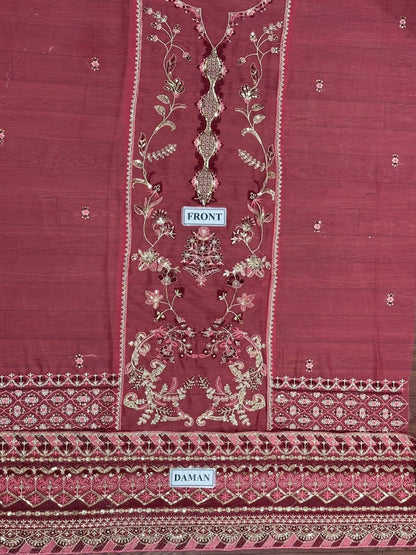 ASIM JOFA EMBROIDERED CHIFFON - 3 PC UNSTITCHED