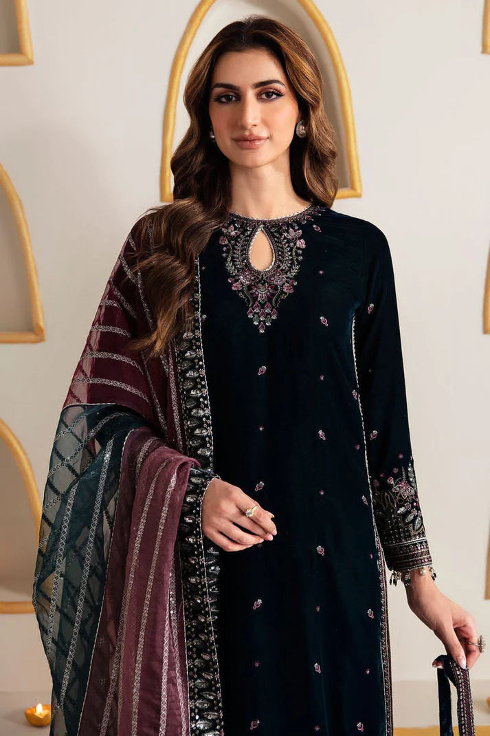 JAZMIN FORMALS EMBROIDERED VELVET - 3 PC UNSTITCHED
