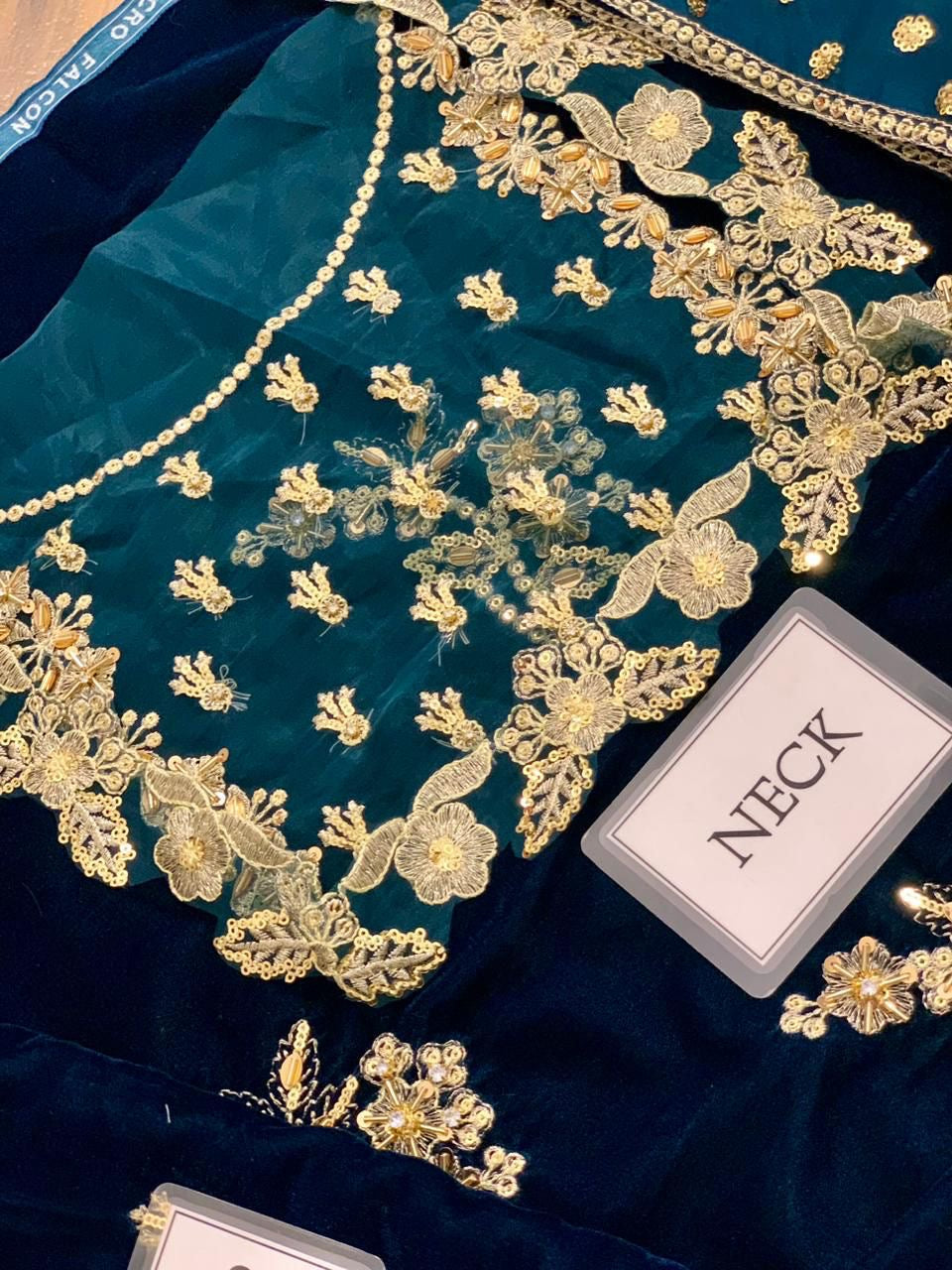 AFROZEH MICRO 9000 VELVET EMBROIDERED - 3 PC UNSTITCHED