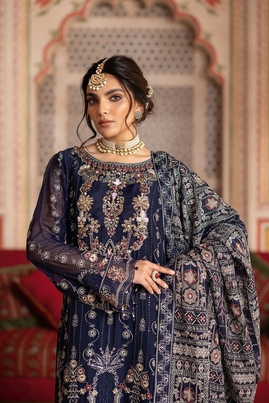 RAMSHA EMBROIDERED CHIFFON - 3 PC UNSTITCHED