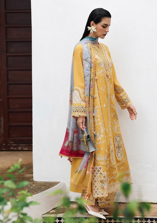 QALAMKAR SAHIL LUXURY EMBROIDERED LAWN - 3 PC UNSTITCHED