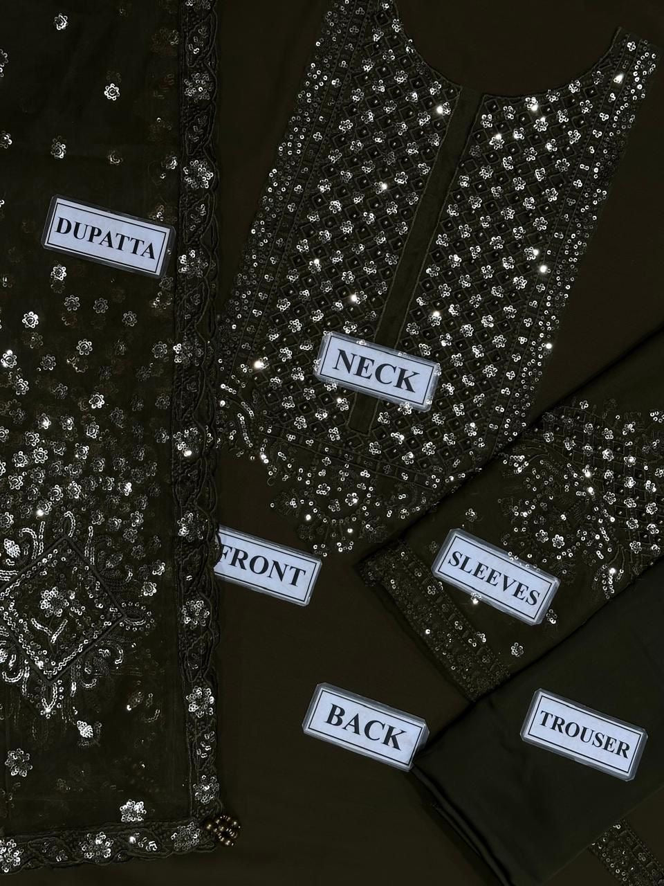 BAROQUE EMBROIDERED CHIFFON - 3 PC UNSTITCHED