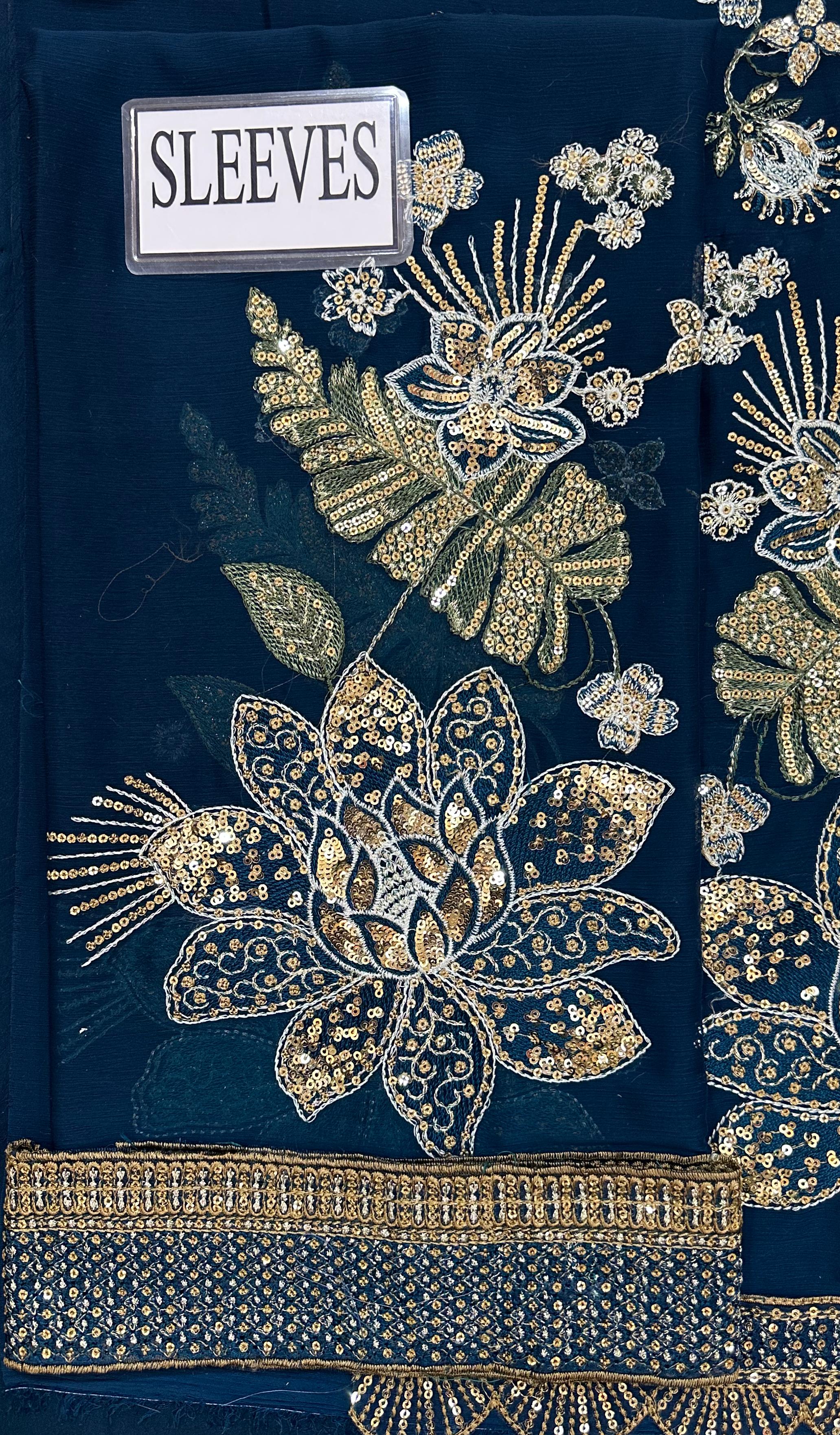 JAZMIN LUXURY EMBROIDERED CHIFFON - 3 PC UNSTITCHED