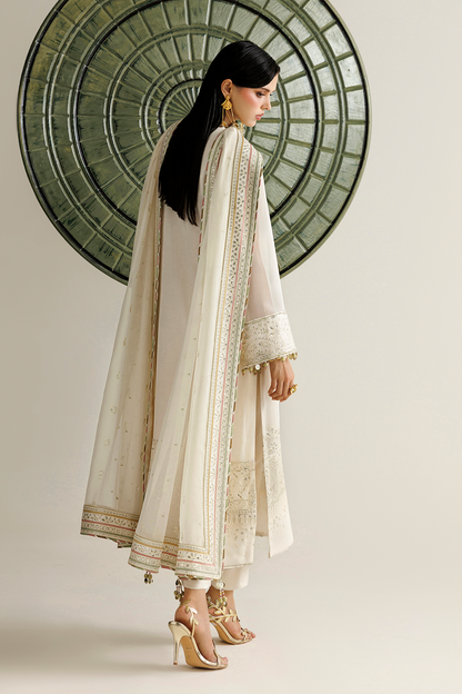 JAZMIN LUXURY EMBROIDERED CHIFFON DRESS - 3 PC UNSTITCHED