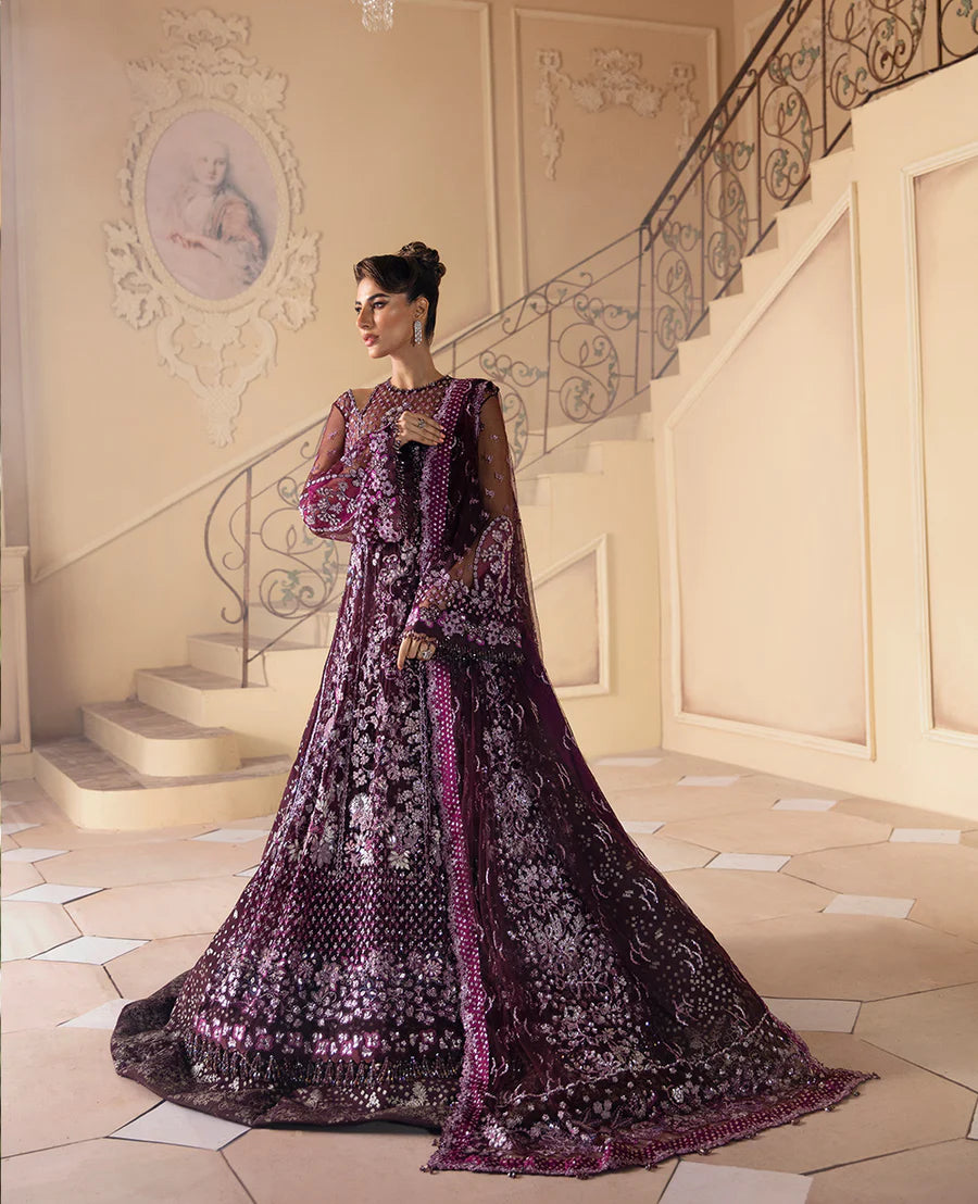 REPUBLIC WOMEN’S LUXURY WEDDING EMBROIDERED NET MAXI - 3 PC UNSTITCHED
