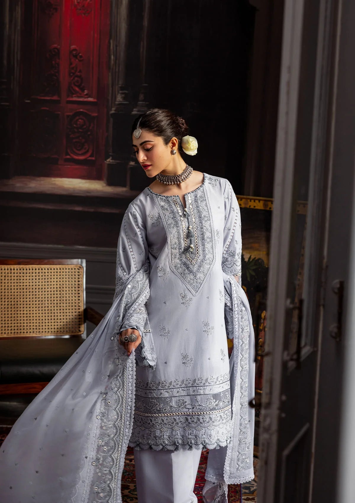 KAHF PREMIUM LAWN EMBROIDERED - 3 PC UNSTITCHED