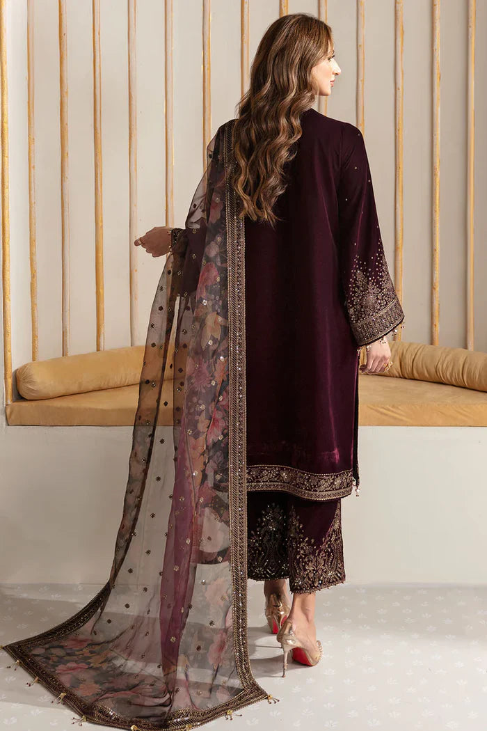 JAZMIN EMBROIDERED VELVET FORMAL 3 PIECES UNSTITCHED