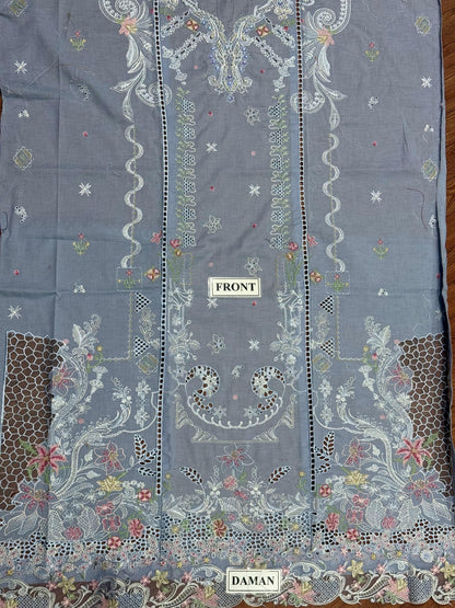 QALAMKAR SAHIL LUXURY EMBROIDERED LAWN - 3 PC UNSTITCHED