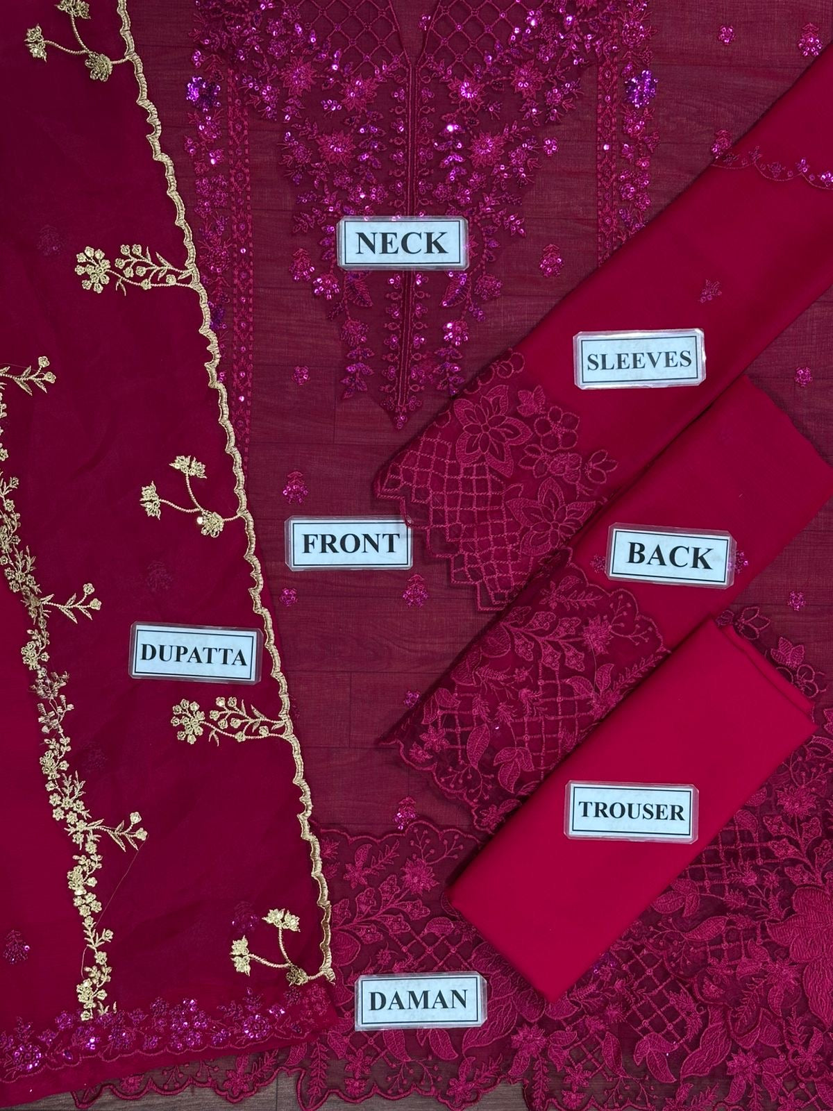 AZURE EMBROIDERED CHIFFON - 3 PC UNSTITCHED