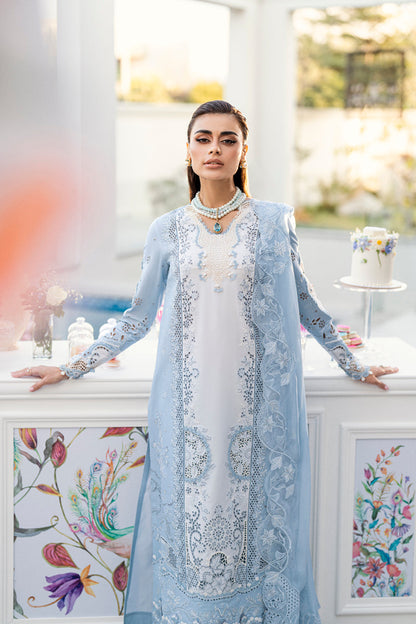 QALAMKAR LUXURY EMBROIDERED LAWN - 3 PC UNSTITCHED