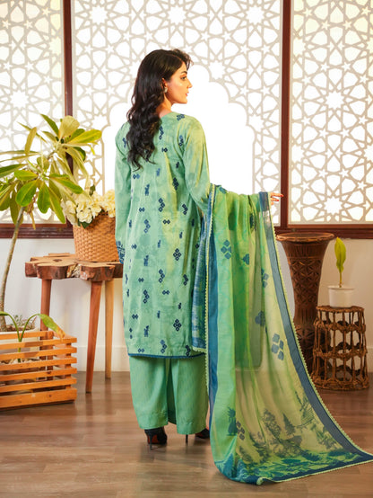 HOORAINS PRET EMBROIDERED LAWN - 3 PC STITCHED