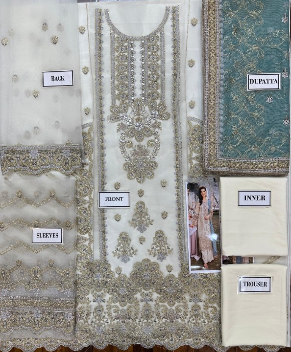 ADAN LIBAS LUXURY EMBROIDERED ORGANZA - 3 PC UNSTITCHED