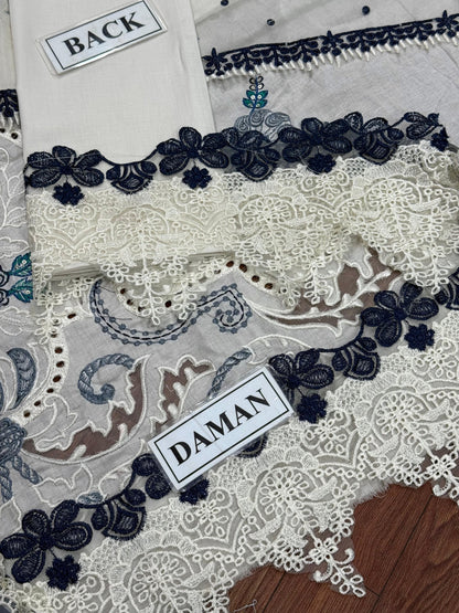 MARIA B LUXURY EMBROIDERED CHIKANKARI LAWN - 3 PC UNSTITCHED
