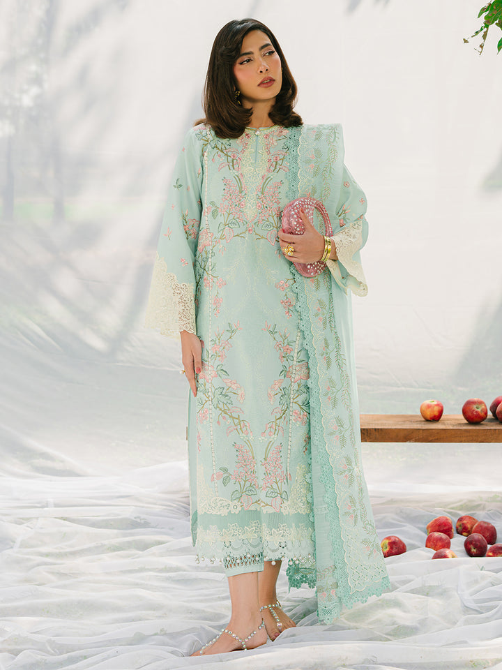 BIN ILYAS EMBROIDERED LAWN - 3 PC UNSTITCHED