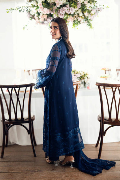 AZURE EMBROIDERED CHIFFON - 3 PC UNSTITCHED
