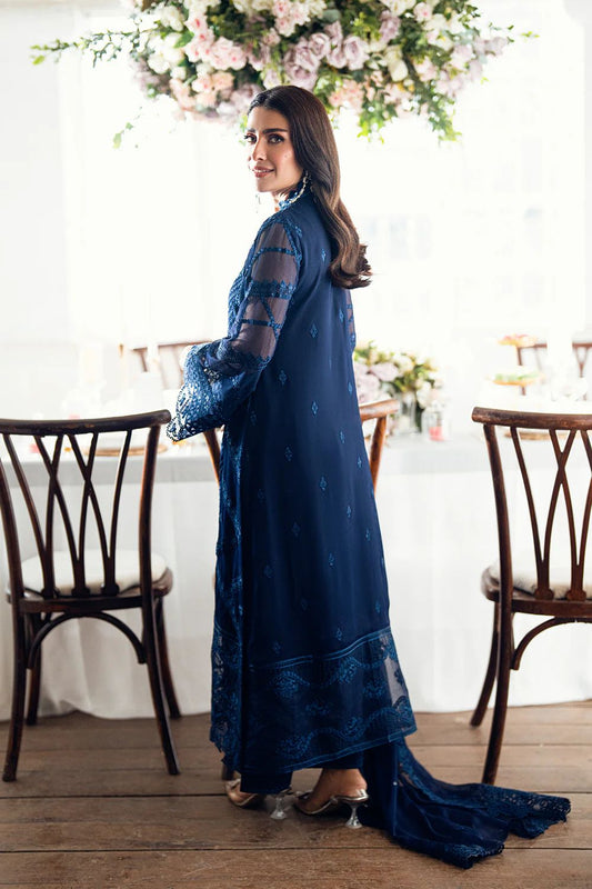 AZURE EMBROIDERED CHIFFON - 3 PC UNSTITCHED