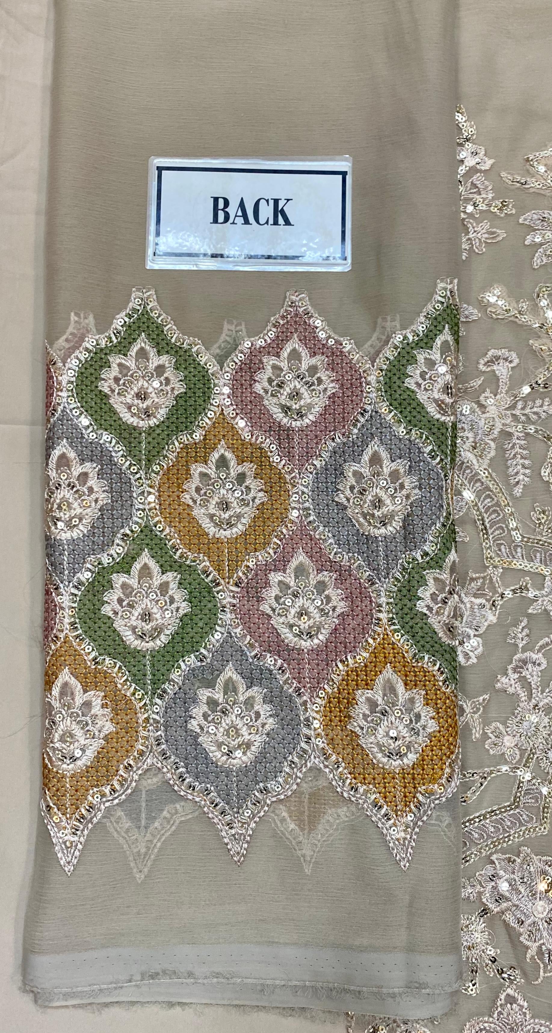 JAZMIN EMBROIDERED CHIFFON - 3 PC UNSTITCHED