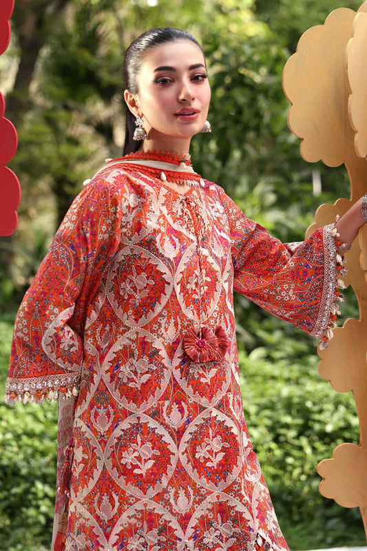 MARIA B LUXURY EMBROIDERED LAWN - 3 PC UNSTITCHED