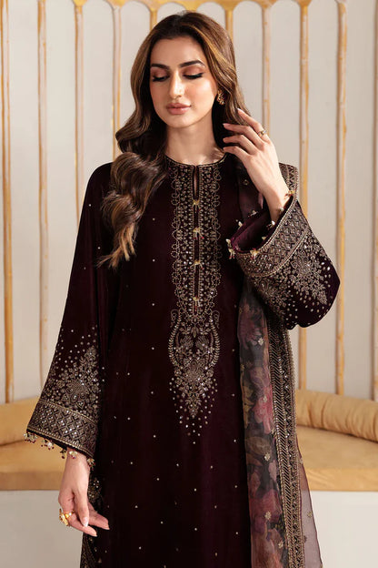 JAZMIN EMBROIDERED VELVET FORMAL 3 PIECES UNSTITCHED