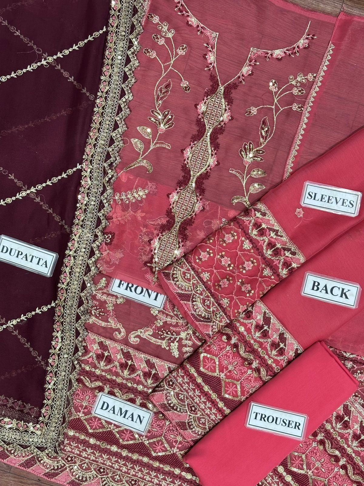ASIM JOFA EMBROIDERED CHIFFON - 3 PC UNSTITCHED