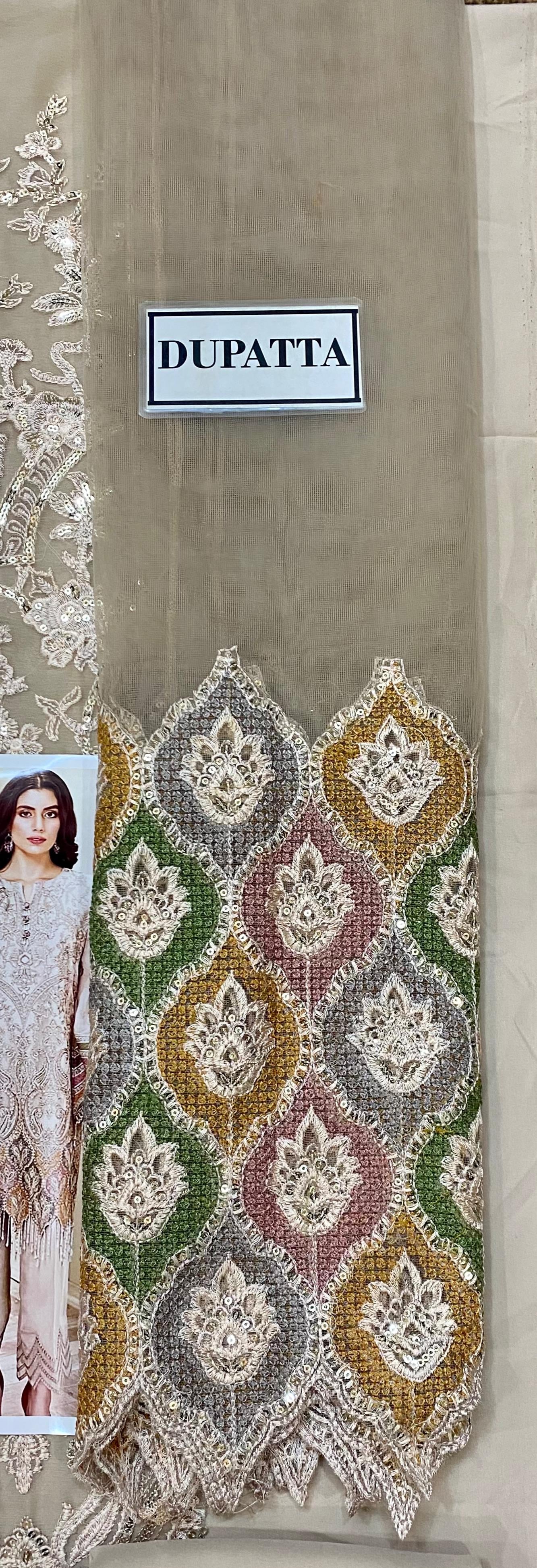 JAZMIN EMBROIDERED CHIFFON - 3 PC UNSTITCHED