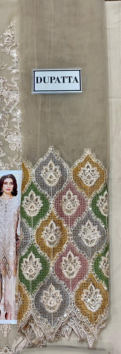 JAZMIN EMBROIDERED CHIFFON - 3 PC UNSTITCHED