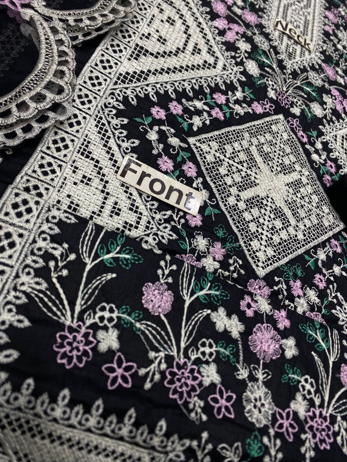 BIN ILYAS EMBROIDERED CHIKANKARI LAWN - 3 PC UNSTITCHED