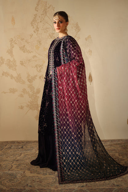 BAROQUE LUXURY EMBROIDERED VELVET - 3 PC UNSTITCHED